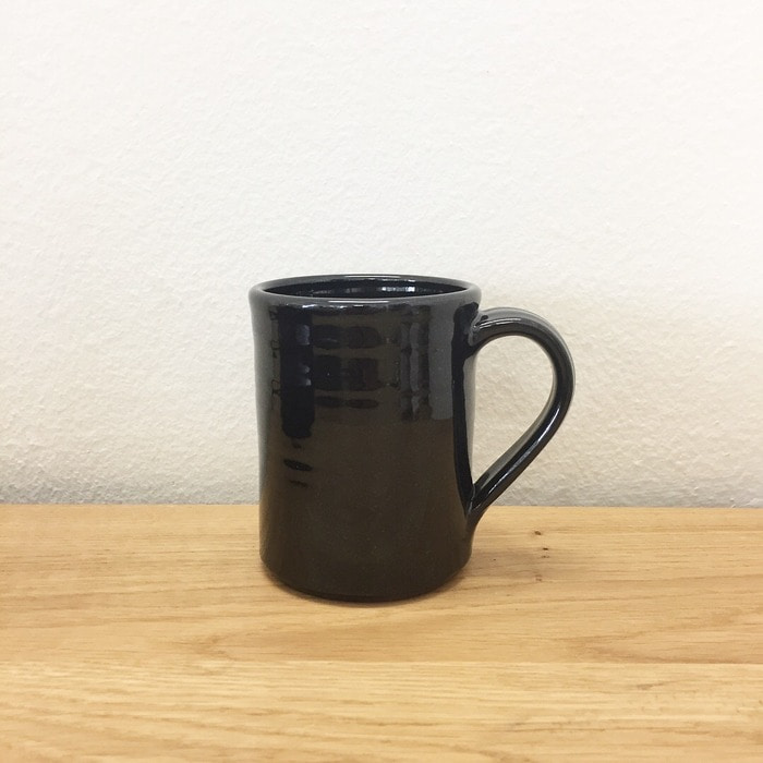 Tender &amp; Co. Coffee Mug Black Glazed Red Clay