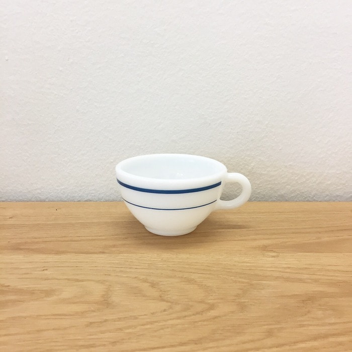 1950’s Pyerx Marine Blue Stripe Coffee Cups