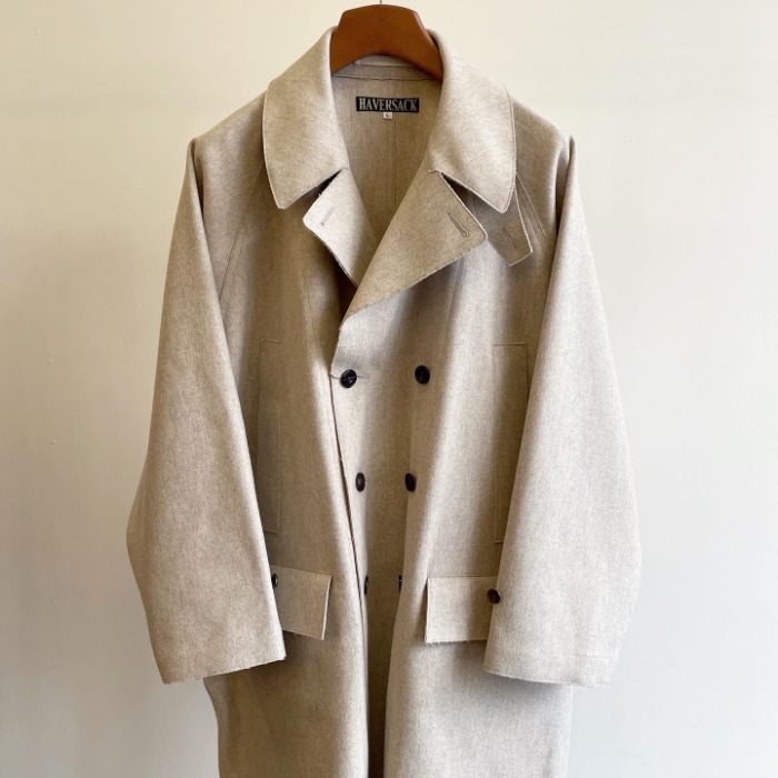 Haversack Vintage Melton Wool Double Coat Top Beige