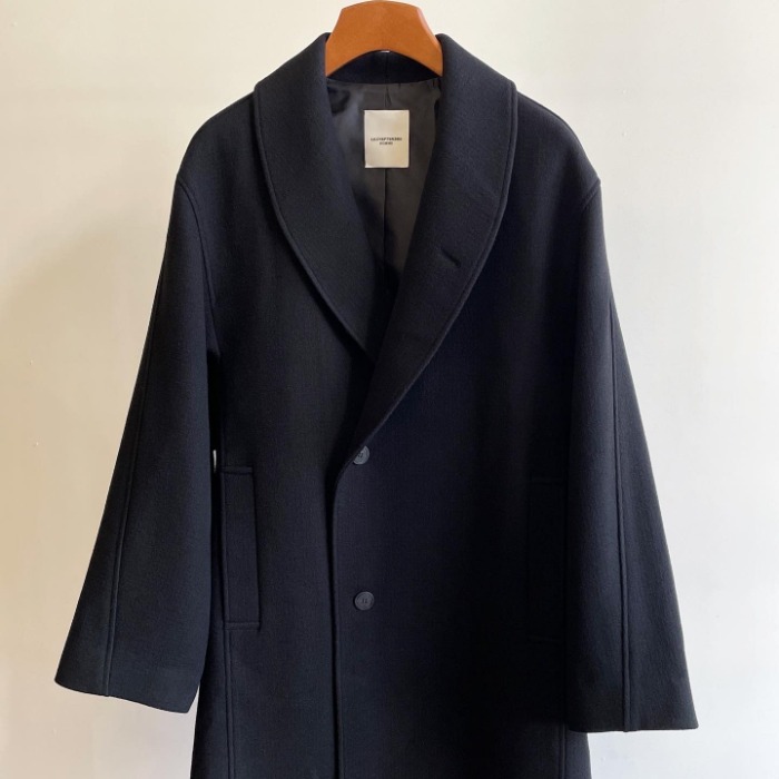Le 17 Septembre Homme / 917 Shawl Collar Long Coat Black