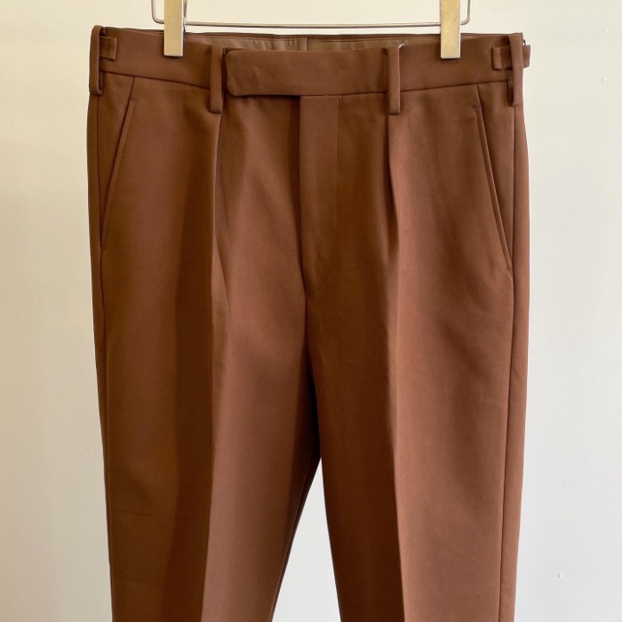 Phlannel Cotton Double Cloth British Officer Trousers Brown