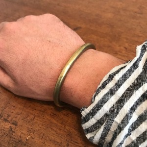 Tender &amp; Co. Plautus Face Wrist Torc Polished Brass