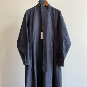 Phlannel Cotton Linen Light Denim Shirt Dress Indigo (Womens)