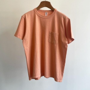 Velva Sheen Pigment Pocket T-Shirt Coral