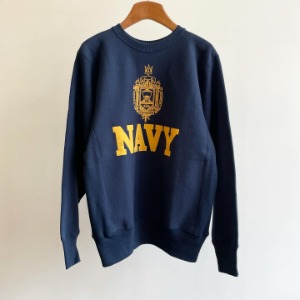 Warehouse NAVY Reverse Weave Sweatshirt Navy