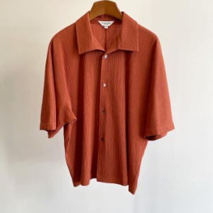 Le 17 Septembre Homme / 917 Pleats Texture Shirt Brown