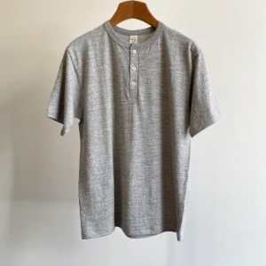 Warehouse Henley Neck T-shirt Grey