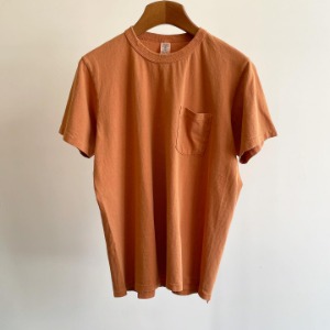 Velva Sheen Pigment Pocket T-Shirt Terracotta