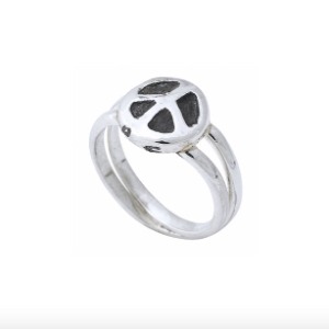 Porter Classic X Grok Leather Peace Ring Silver