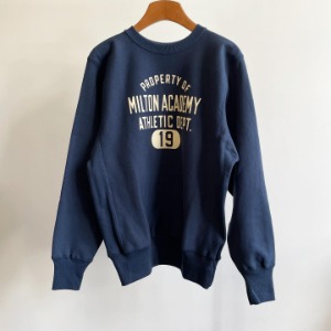 Warehouse “Milton Academy“ Reverse Weave Sweatshirt Navy